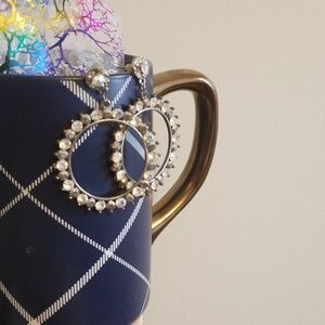 Crystal hoop drop dangle earrings